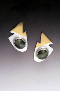 Click to view detail for MB-E454 Earrings, Cat's Eye $566